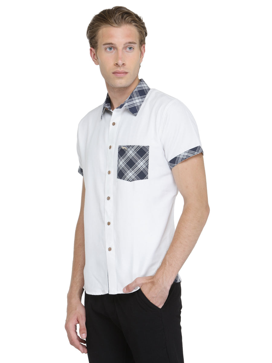 Men Short Sleeve Patch Pocket Shirt