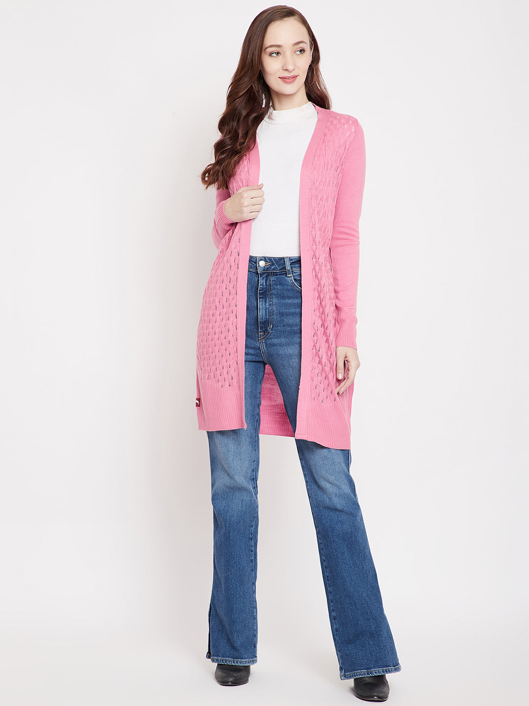 Pink on sale shrug cardigan