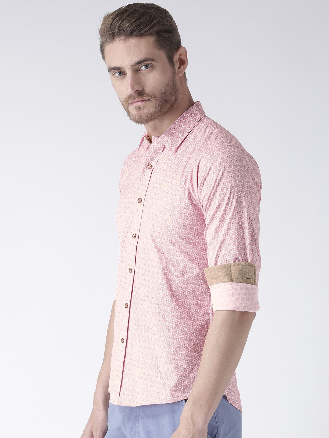 Pink shirt cheap mens casual