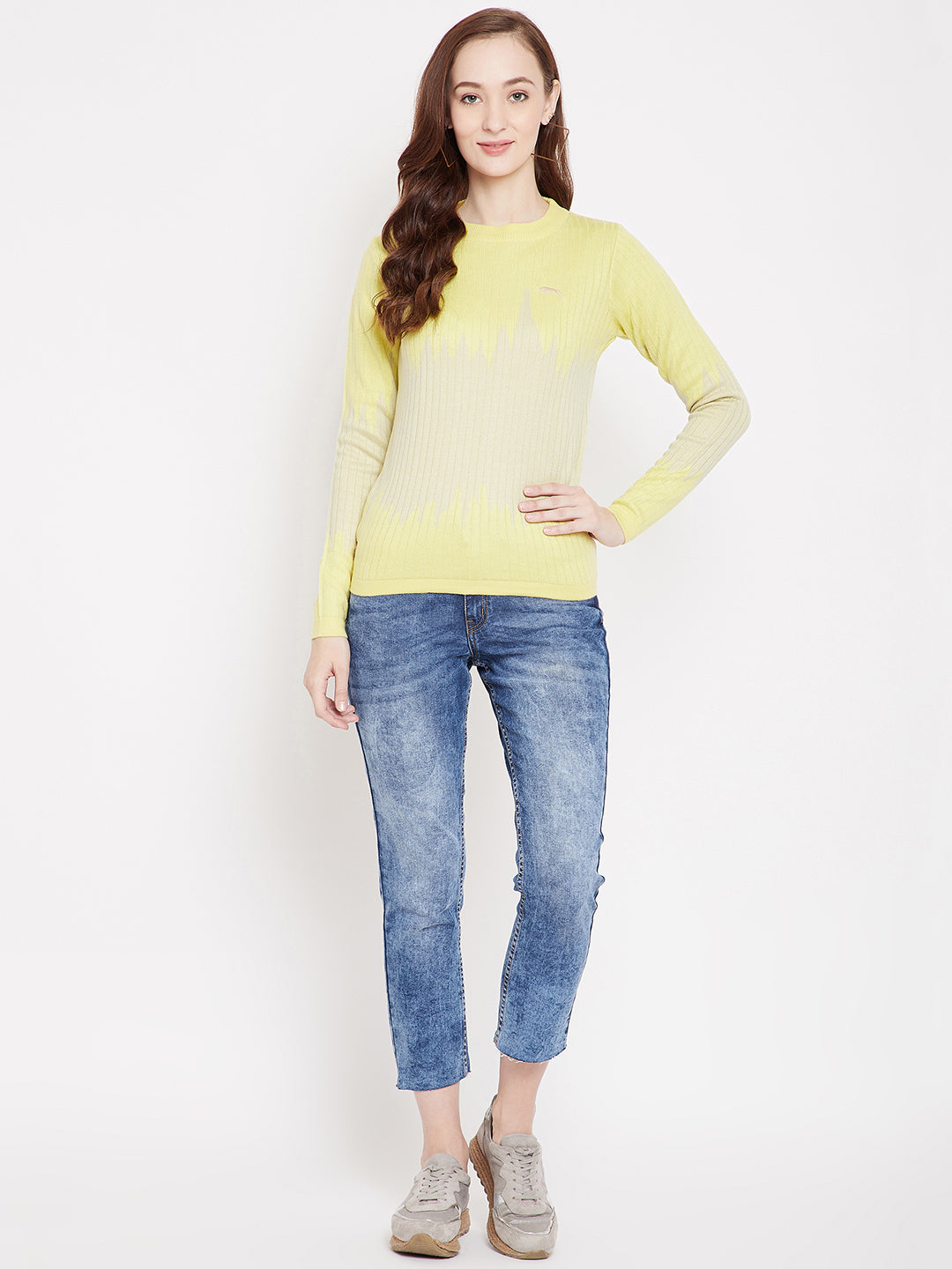 Ladies hot sale yellow sweater