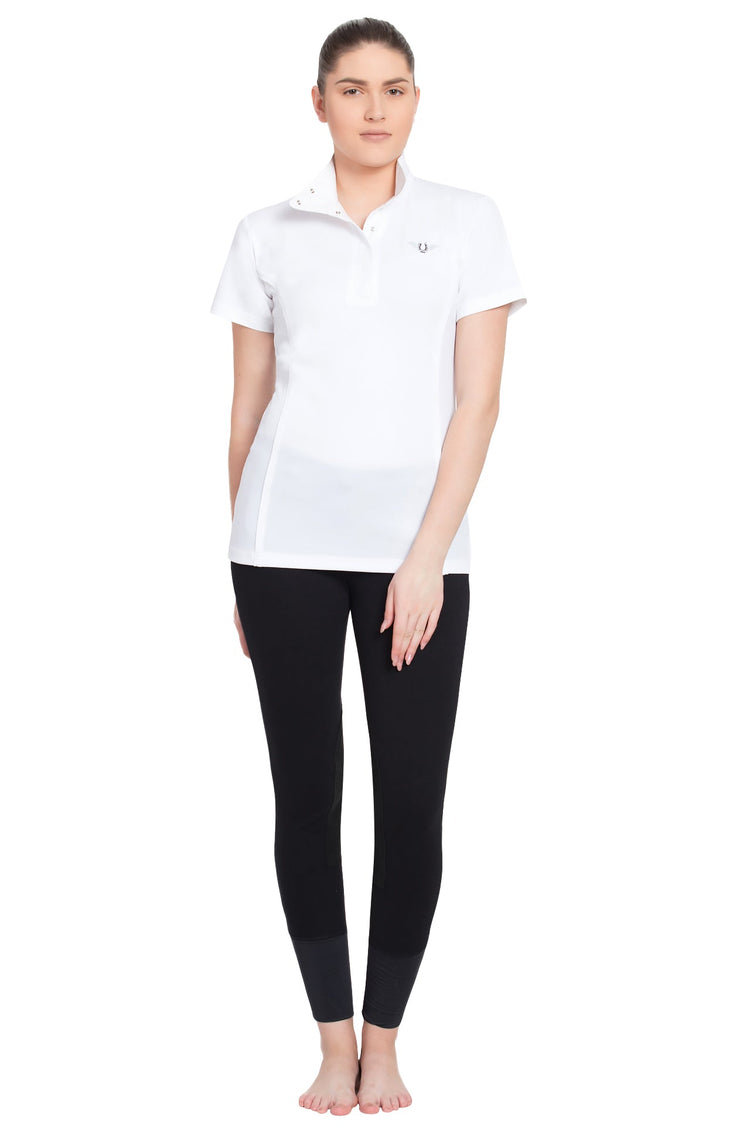 TuffRider Ladies Kirby Kwik Dry Short Sleeve Show Shirt - Breeches.com