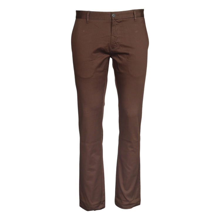 JUMP USA Men C.H. Brown Premium Cotton Slim Fit Sustainable Chinos