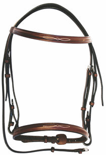 Henri de Rivel Advantage Fancy Raised Snaffle Bridle With Laced Reins - Breeches.com