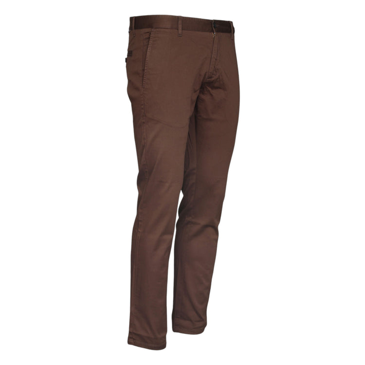 JUMP USA Men C.H. Brown Premium Cotton Slim Fit Sustainable Chinos