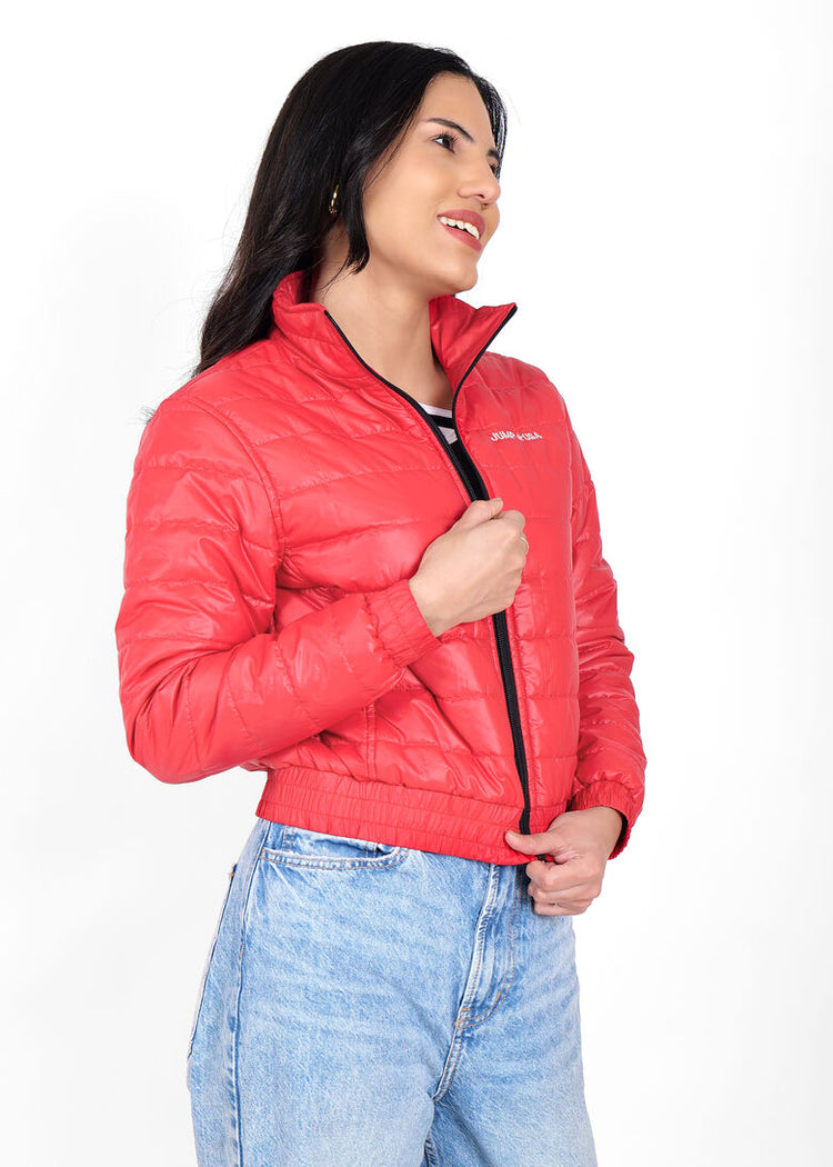 JUMP USA Women Frost Defense Red Quilted Jacket