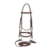 Henri de Rivel Advantage Fancy Raised Snaffle Bridle With Laced Reins - Breeches.com