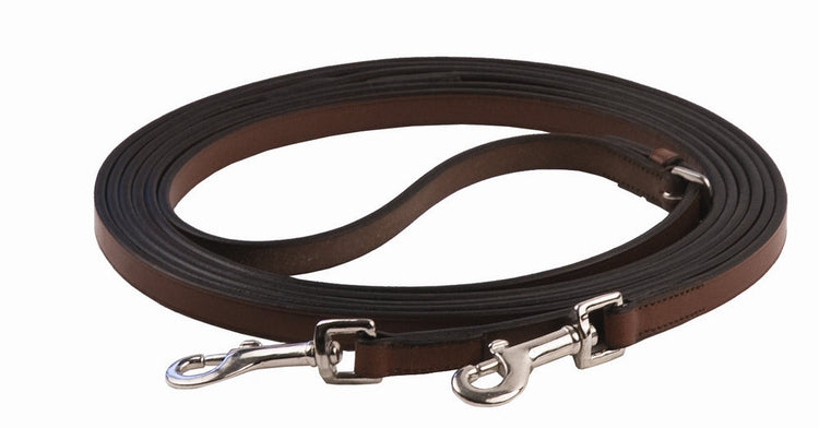 Henri de Rivel Advantage Breastplate Draw Reins - Full Leather with Breastplate Snap - Breeches.com