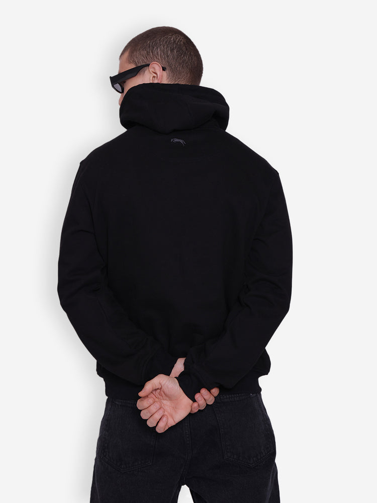 JUMP USA Mens Solid Black Hoodie