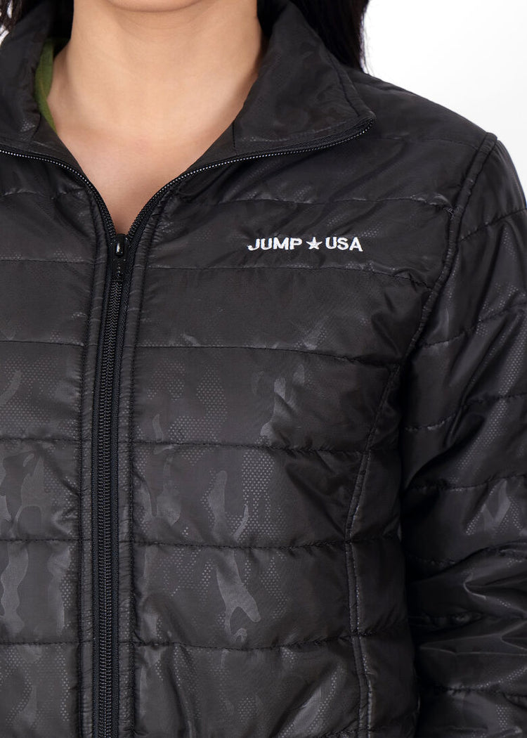 JUMP USA Women Frost Defense Black Quilted Jacket