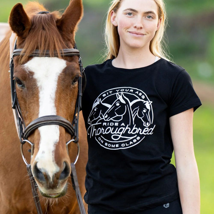 Dapplebay Ride A Thoroughbred Tee Round-Neck T-Shirt For Women