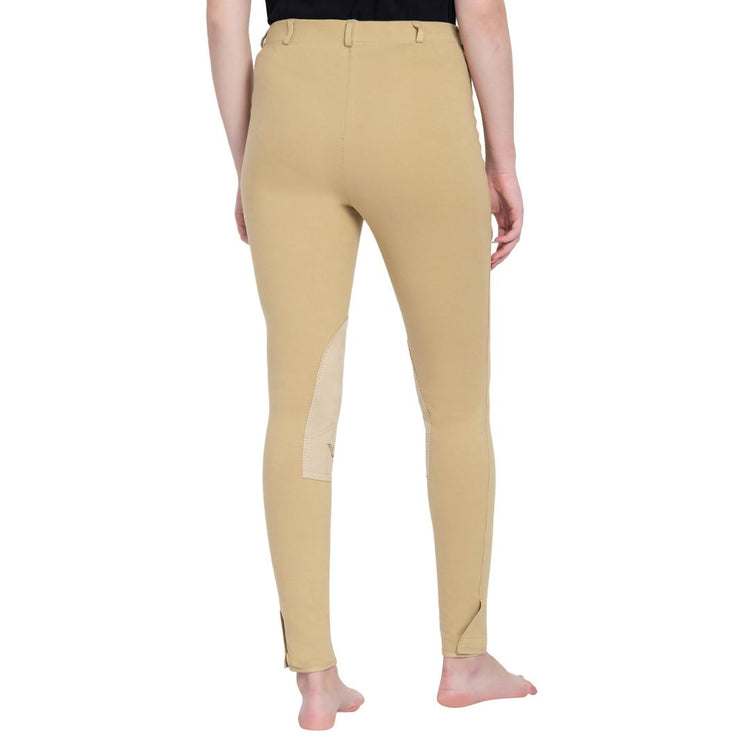 TuffRider Ladies Cotton Pull-On Knee Patch Plus Breeches