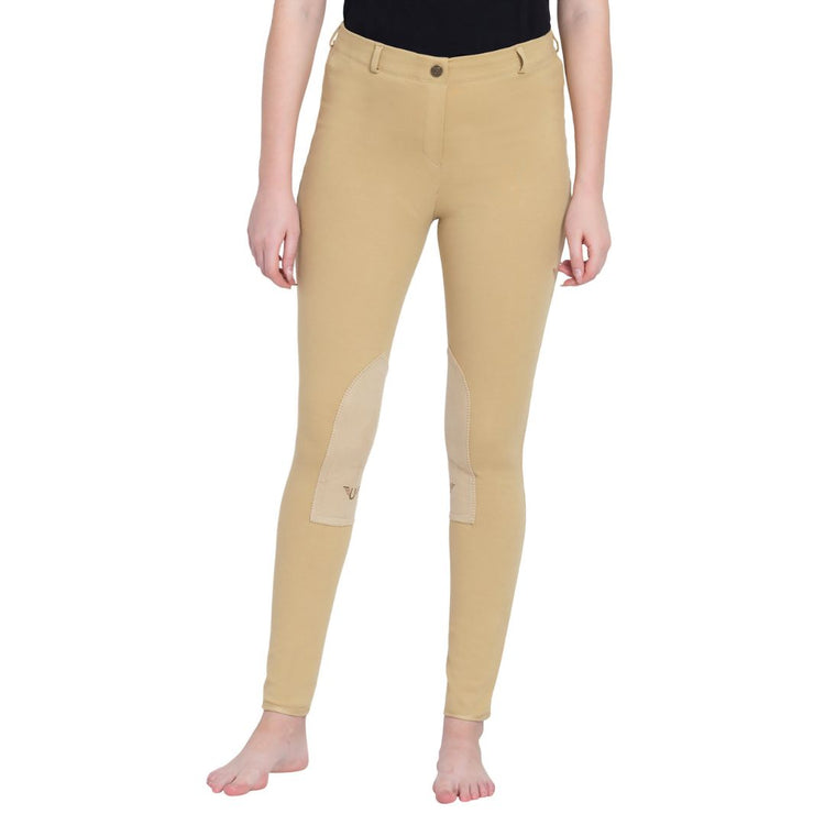 TuffRider Ladies Cotton Pull-On Knee Patch Plus Breeches