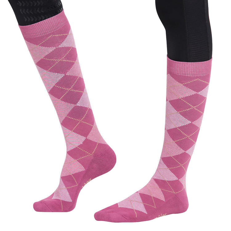 TuffRider Ladies Bamboo Argyle Knee Hi Socks_1