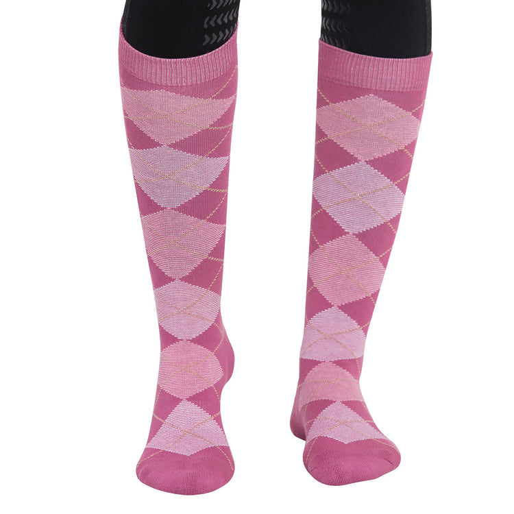 TuffRider Ladies Bamboo Argyle Knee Hi Socks_2