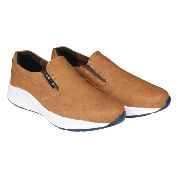 JUMP USA Mens TAN SlipOn Formal Shoes