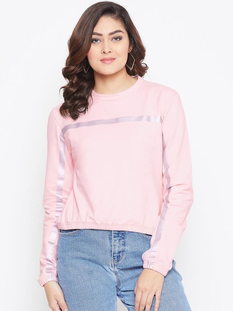 JUMP USA Women Pink Solid Sweatshirt - JUMP USA