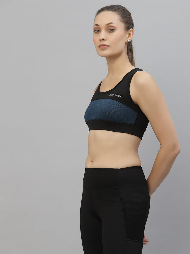 JUMP USA Solid Non-Wired Non Padded Sports Bra