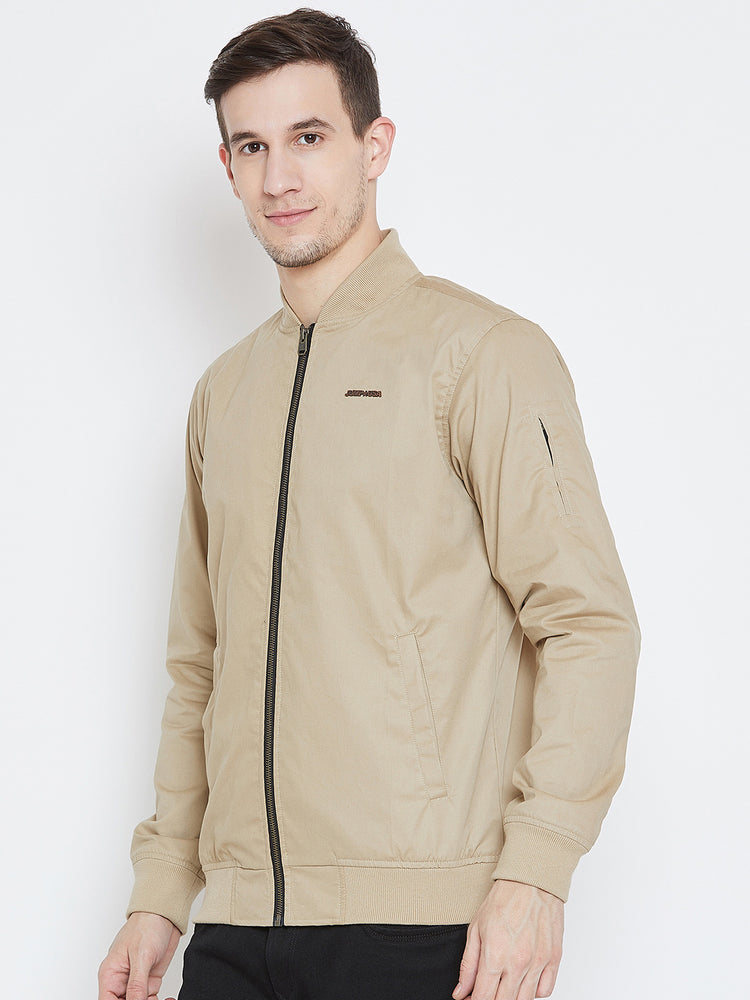 Mens Beige Quilted Jacket | Mens Quilted Jacket