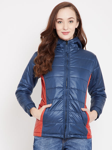 Buy Women's Deep Teal Plus Size Relaxed Fit Puffer Jacket Online at Bewakoof