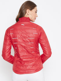 JUMP USA Women Red Solid Padded Jacket - JUMP USA