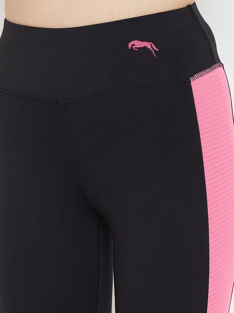 SPLB904-Ladies Black Capri Sweatpants Distressed Italia Pink Glitter – The  Italian American Connection