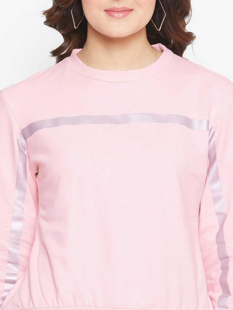 JUMP USA Women Pink Solid Sweatshirt - JUMP USA