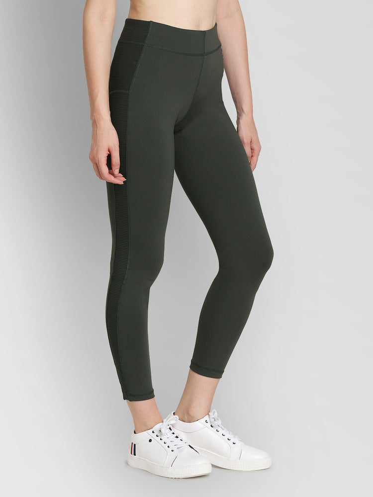 Women Charcoal Sport Tights - JUMP USA